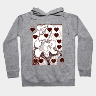 Ten of Hearts Unicorn Hoodie